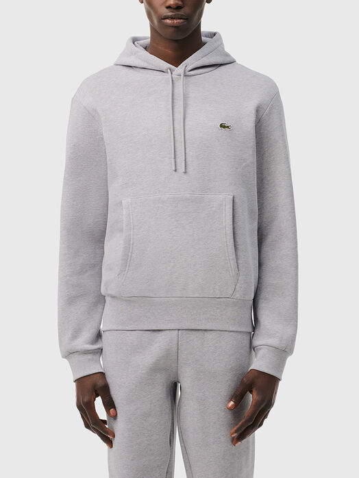 Hooded sweatshirt with logo accent