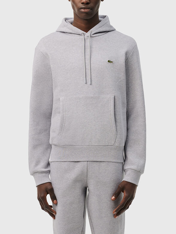 Hooded sweatshirt with logo accent - 1