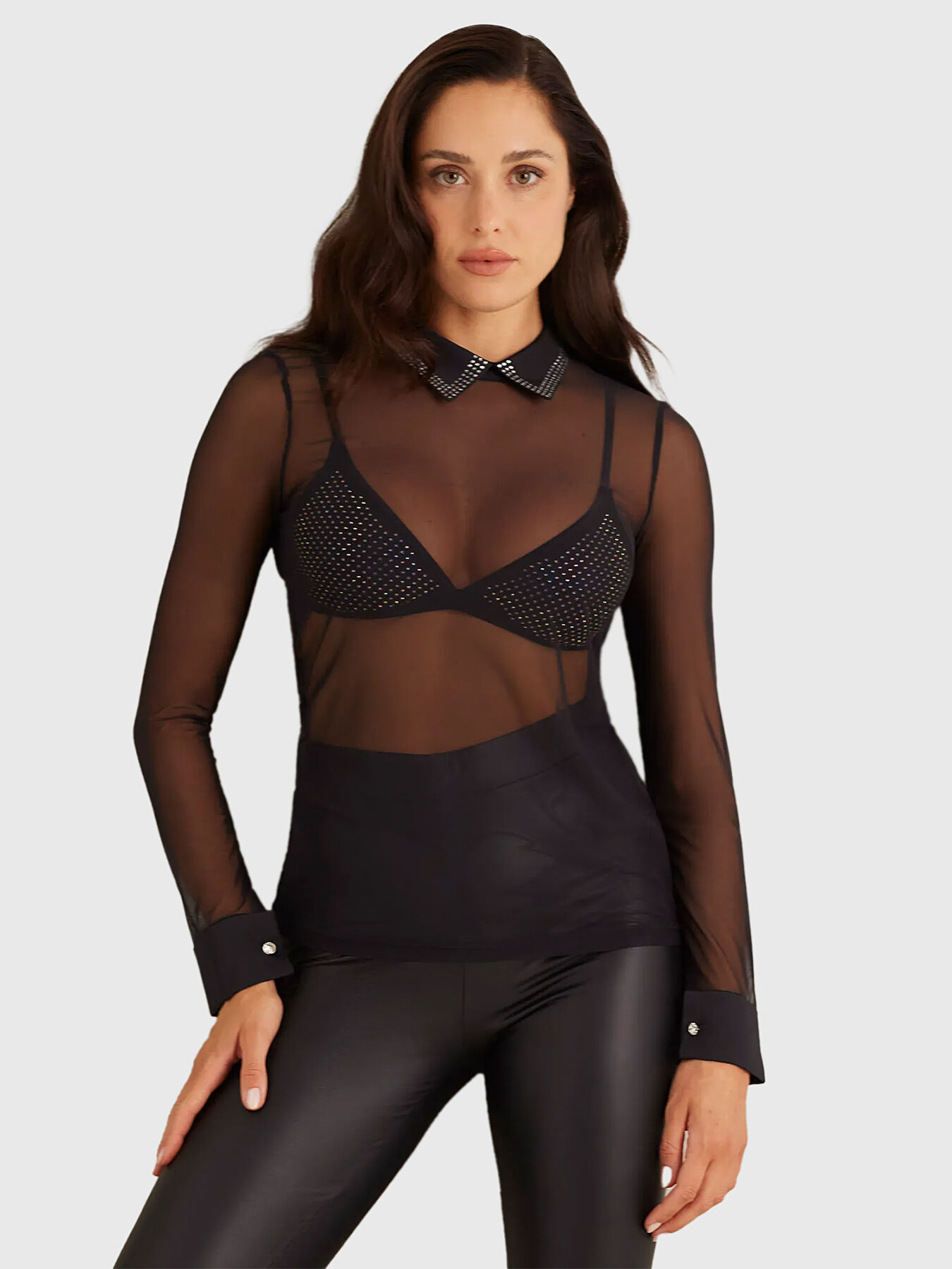 THEY SHINE blouse with a translucent effect brand YAMAMAY