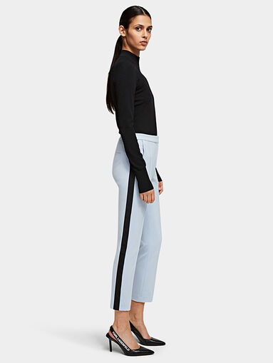 Black punto trousers with branded tapes - 3