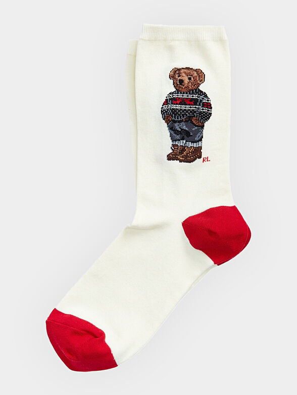 Polo Bear White socks with print - 1