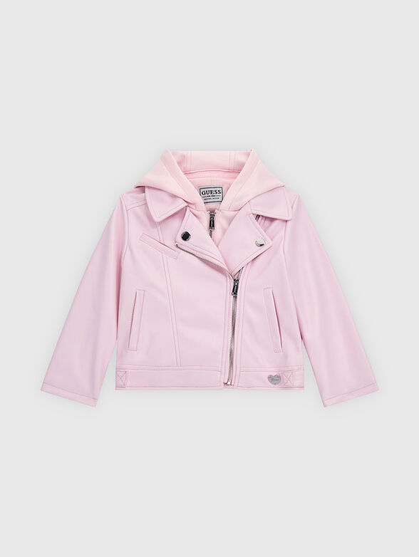 Biker jacket in pink color - 1