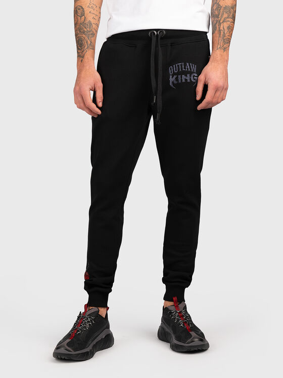 JS012 sports trousers with embroidery - 1