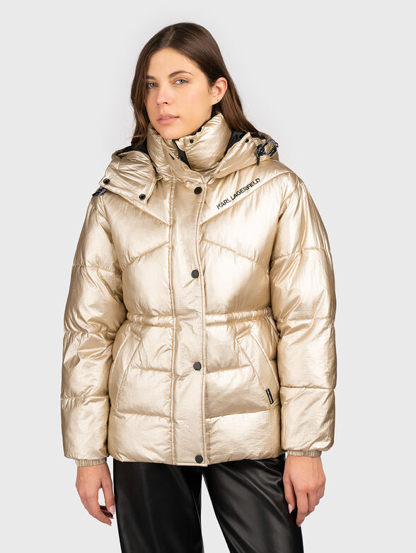 Padded jacket with logo - 1