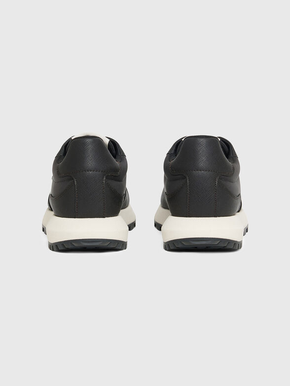 Beige sneakers with logo detail - 4