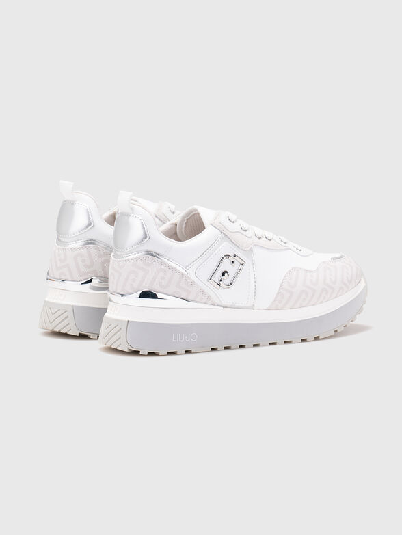 Platform sneakers with monogram logo - 3
