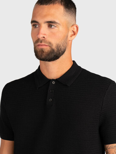 Polo shirt with embossed texture - 4