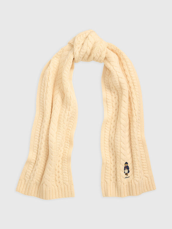 Knitted scarf with Polo Bear logo - 2