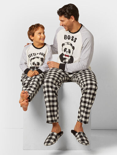 PANDA FAMILY long pyjamas with print - 4