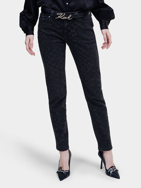 Jeans with rhinestones - 1