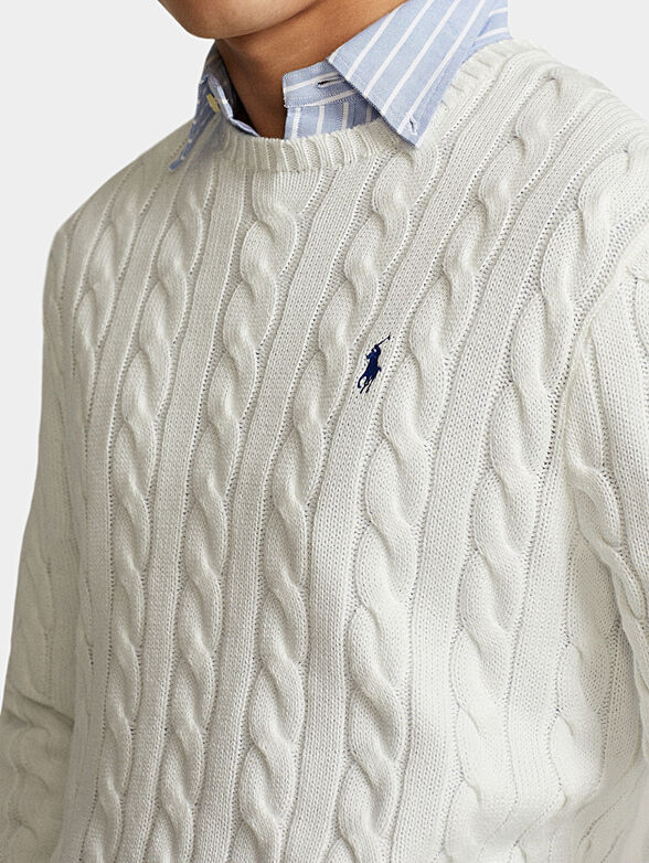 Sweater with logo embroidery - 3