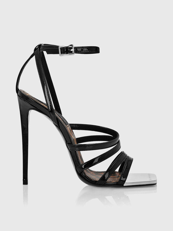 Patent leather heeled sandals - 1