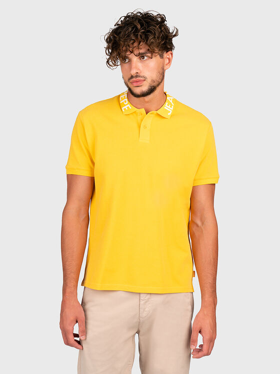 JACOB cotton polo-shirt with accent colar - 1
