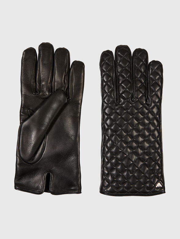 Quilted leather gloves - 1