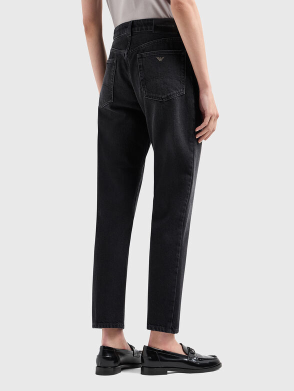 Black jeans with logo detail  - 2