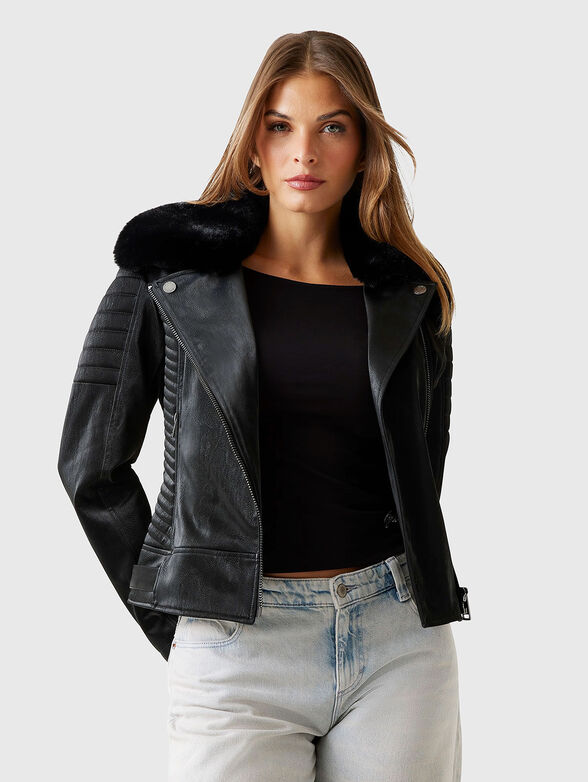 DARCEY jacket with accent collar - 1