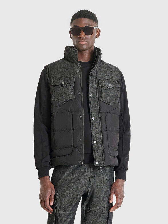 Vest with denim details - 3