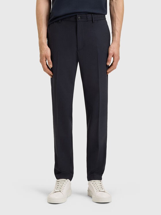 Slim fit wool blend trousers - 1