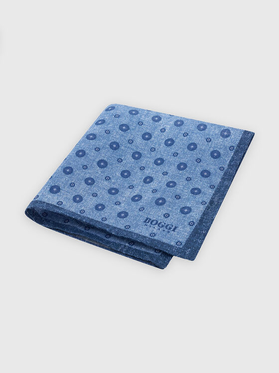 Ленена кърпичка в син цвят - 1