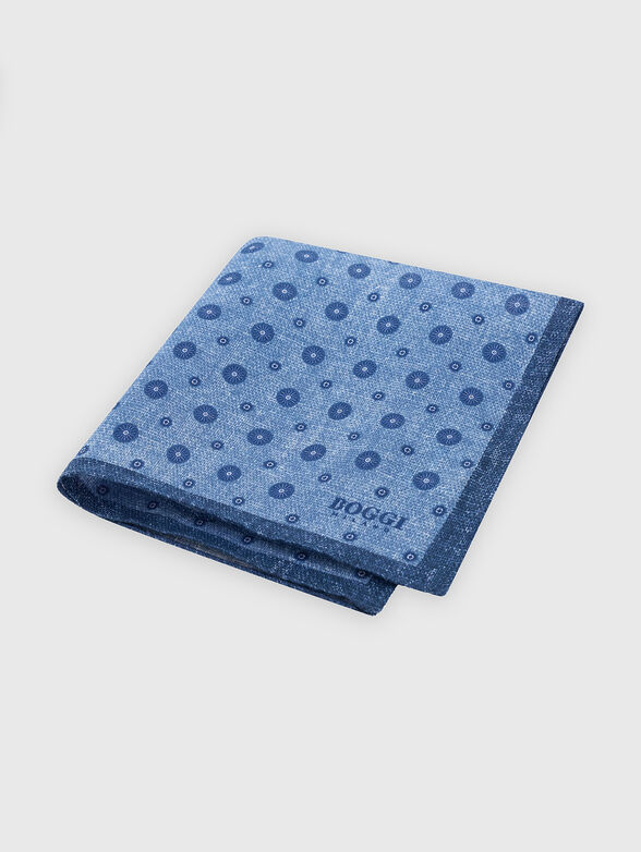 Blue linen handkerchief - 1