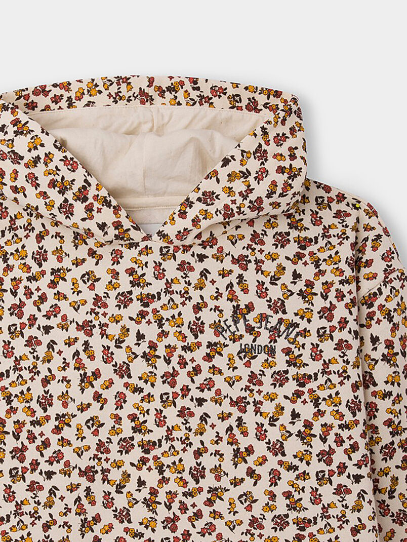 EVANA sweatshirt with floral print and hood - 3