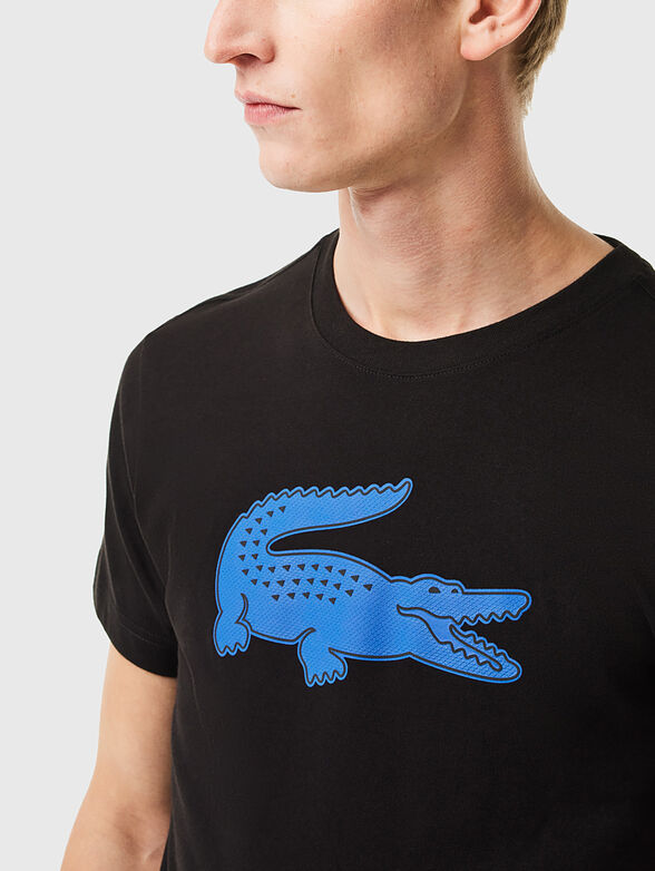 White T-shirt with contrasting logo print - 4