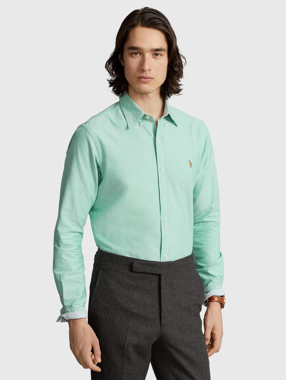 Logo-detail shirt in cotton  - 1