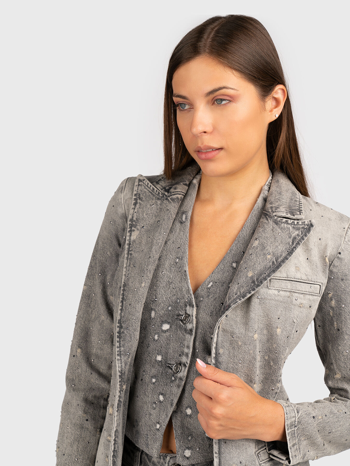 アウターその他 LIU JO Woman Blazer Grey CA5270TS870 X0651 LIU JO: Blazer woman - Grey | Liu Jo blazer CA5270TS870