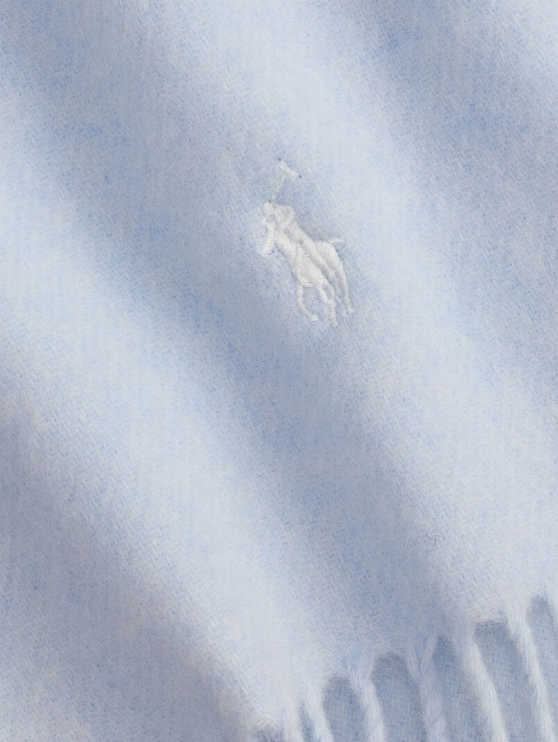 Wool scarf with logo embroidery - 3