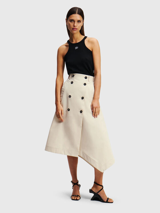 Asymmetric cotton skirt - 1