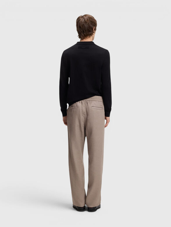 Straight-leg trousers made of linen blend - 2