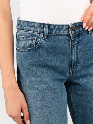 Jeans with wide legs and logo - 4
