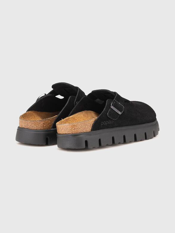 BOSTON black suede clogs - 3
