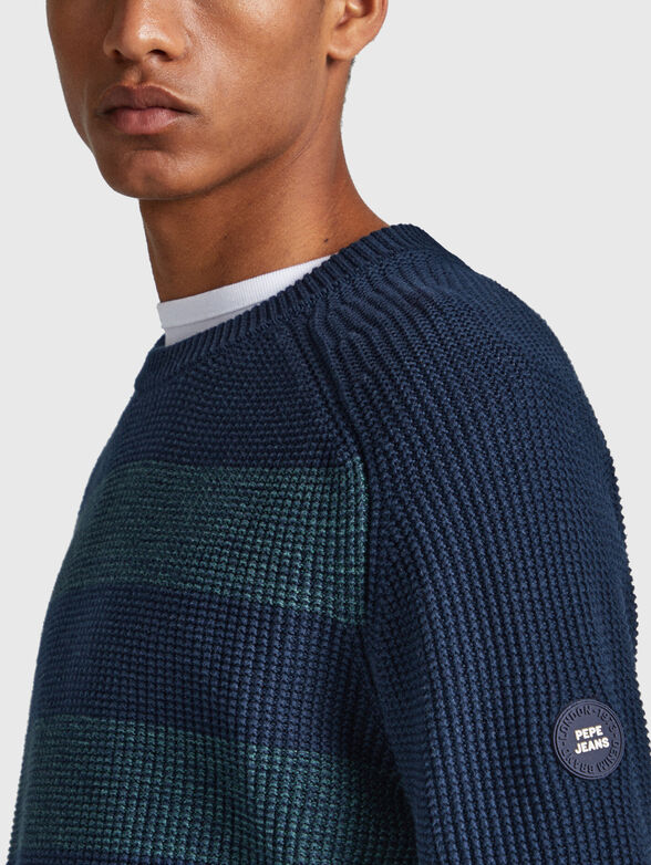 SHELDON cotton sweater with oval neckline - 3