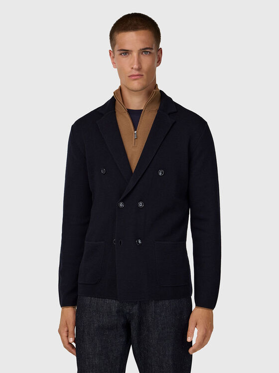 Вълнена жилетка с двуредно закопчаване - 1