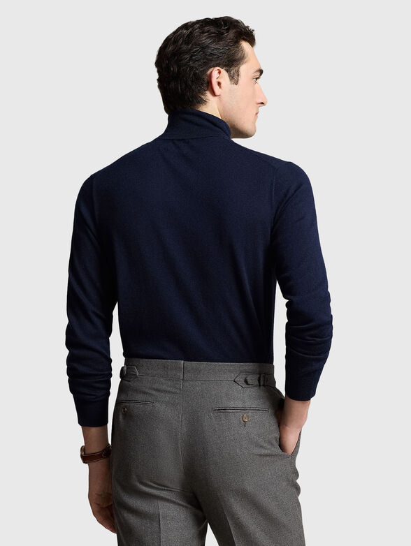 Wool sweater with polo collar  - 3