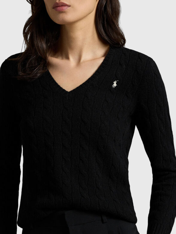 Black sweater with embroidered logo - 4