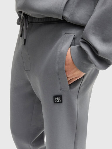 Black sports trousers with ties - 3