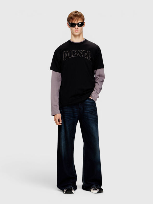 Cotton T-shirt with embroidered logo - 2