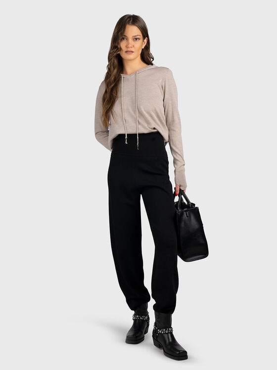 Merino wool sweater with hoodie - 2