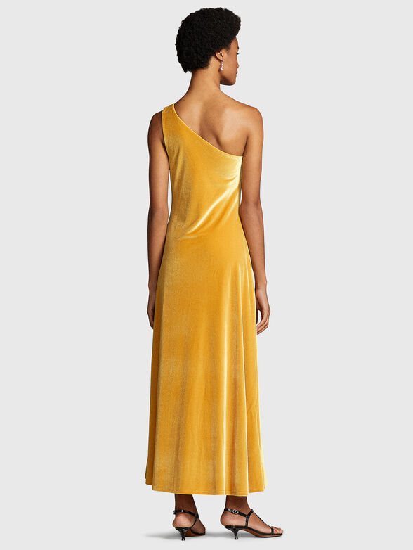Yellow velvet dress - 2