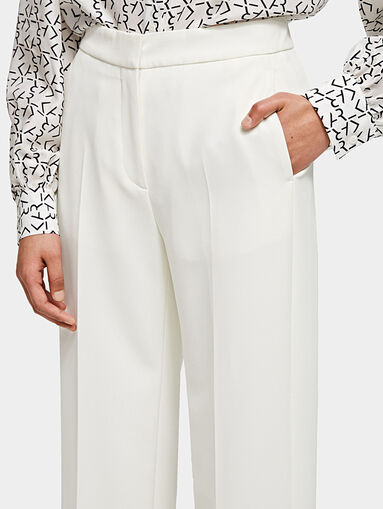 Trousers with back slit hem - 4