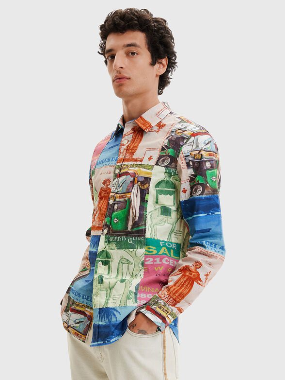 CAM shirt with patchwork elements - 6