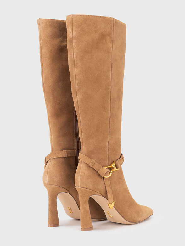 Beige suede boots - 3