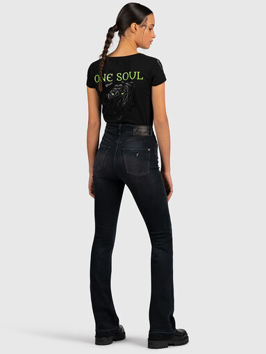 T-shirt with green print - 5