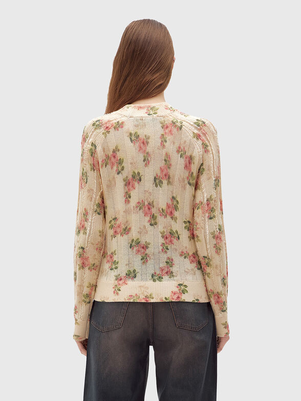 Wool blend sweater with oval neckline - 3