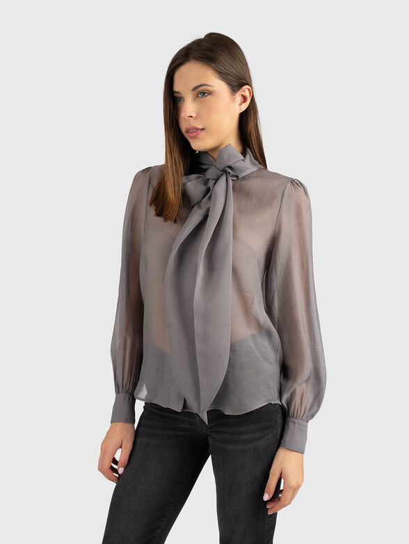 ELEGANT shirt with accent ribbon - 1