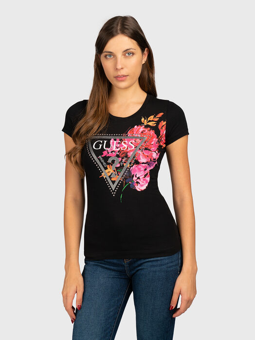 T-shirt with floral motifs