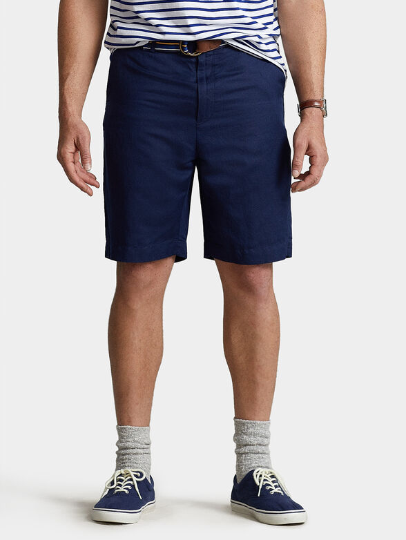 Shorts in dark blue color - 1
