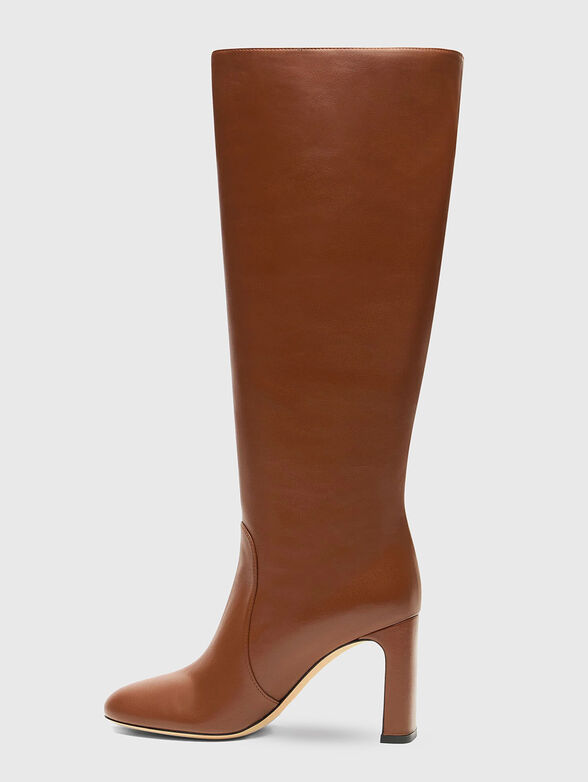 BABETTE TUBO 85 leather boots with heel - 4